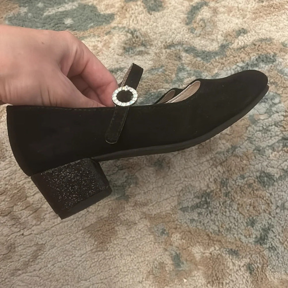 Children’s place black sparkle heels size 12 - Picture 5 of 9